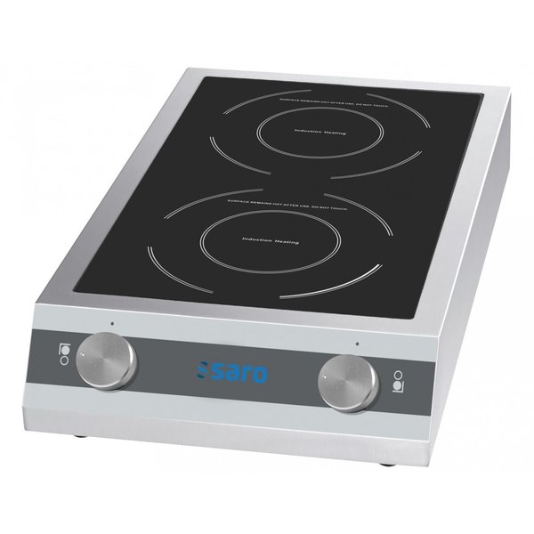 Inductiekookplaat | ANITA | Elektrisch | 2 Zones | 2x 3.5kW | 407x701x143(h)mm