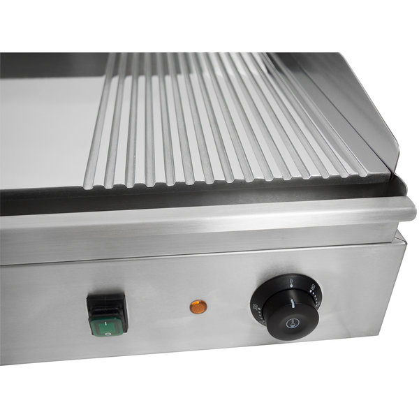 Bakplaat/Grillplaat | Elektrisch | Model COMO | Glad/Geribd | 3.5kW | 720x460x240(h)mm