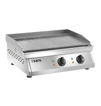 Saro Bakplaat/Grillplaat | Elektrisch | Geribd | 6kW | 600x500x245(h)mm