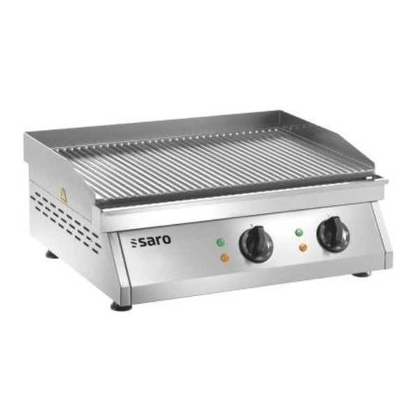 Bakplaat/Grillplaat | Elektrisch | Geribd | 6kW | 600x500x245(h)mm