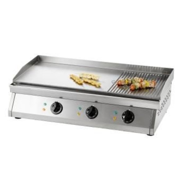 Bakplaat/Grillplaat | Elektrisch | Geribd/Glad | 9kW | 845x500x245(h)mm
