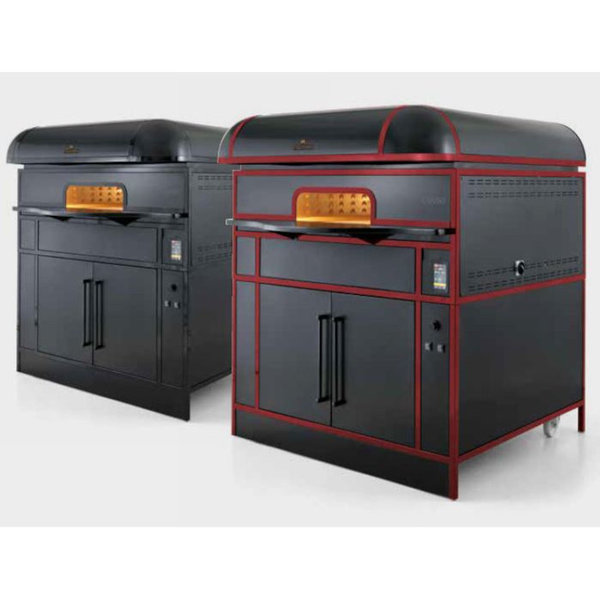 Pizzaoven | Italforni Caruso | Napolitaanse Stijl | 6x Ø350mm | Onderstel + Afzuigkap | 400V | 13.2kW | 1100x1565x1760(h)mm