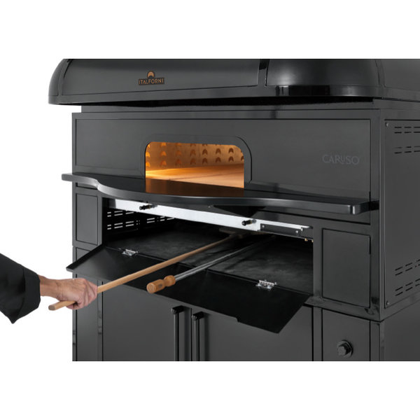 Pizzaoven | Italforni Caruso | Napolitaanse Stijl | 6x Ø350mm | Onderstel + Afzuigkap | 400V | 13.2kW | 1100x1565x1760(h)mm