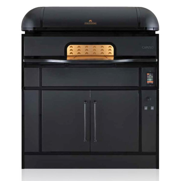 Pizzaoven | Italforni Caruso | Napolitaanse Stijl | 6x Ø350mm | Onderstel + Afzuigkap | 400V | 13.2kW | 1100x1565x1760(h)mm