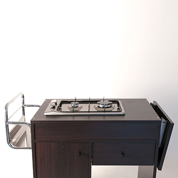 Flambeerwagen | Gas | 2 Branders | Houtlook | 980x1220x800(h)mm