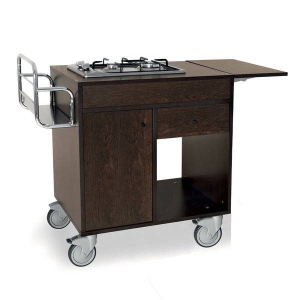 Flambeerwagen | Gas | 2 Branders | Houtlook | 980x1220x800(h)mm