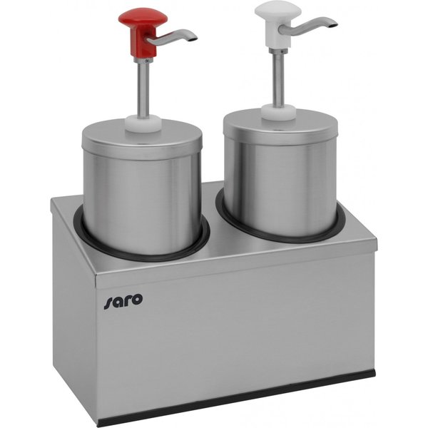 Sausdispenser PD-005 | 2x 2,25L | Dosis instelbaar max 30ml | 290x145x355(h)mm