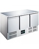 Saro Koelwerkbank | 390L | 3 Deuren (1/1 GN) | +2°C/+8°C | Statisch + Ventilator | 0.28kW | 1368x700x876(h)mm 