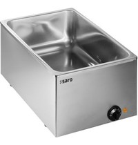 Saro Bain Marie | Elektrisch | MB 160 | 1/1 - 1/2 -1/3 GN | 1kW | Met Regelbare Thermostaat | 345x545x255(h)mm