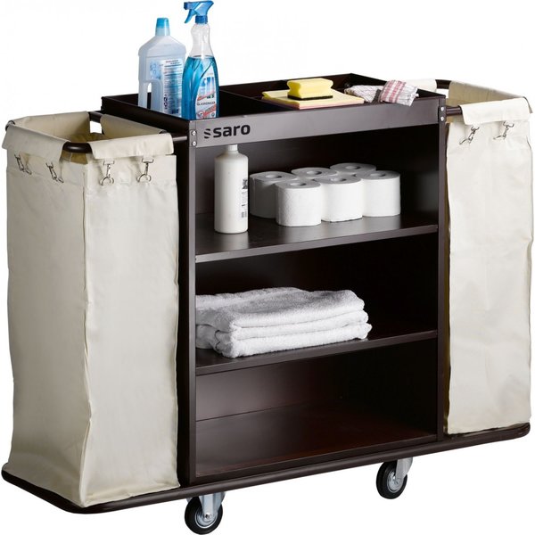 Kamer Service Trolley Model AF 260 | 2 waszakken | 1420x450x1120(h)mm