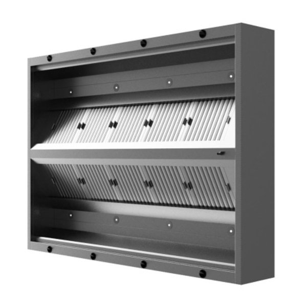 Inductie Afzuigkap | RVS | 2x 3 Labyrintfilters | 2000x2200x500(h)mm