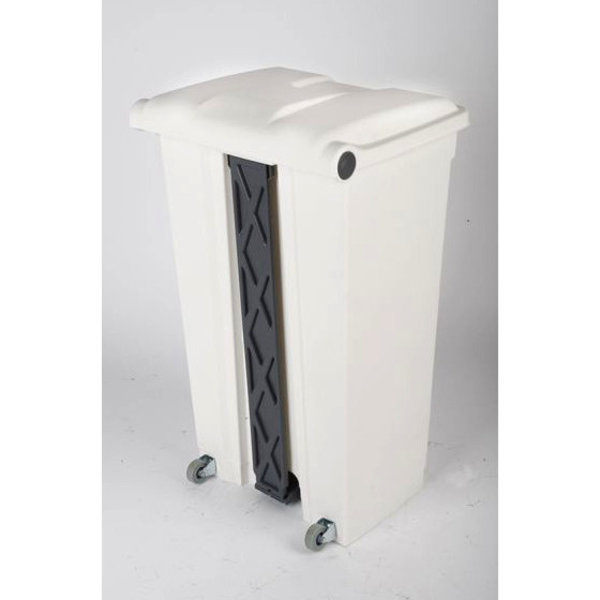 Pedaalemmer | Kunststof (Grijs/Blauw) | 90L | Klapdeksel | Hygiëne (HACCP) + Afvalscheiding | Wielen | 500x412x820(h)mm