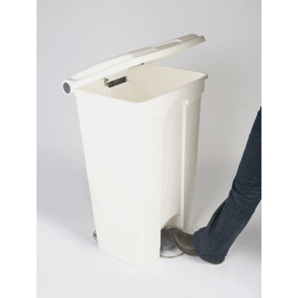 Pedaalemmer | Kunststof (Grijs/Blauw) | 90L | Klapdeksel | Hygiëne (HACCP) + Afvalscheiding | Wielen | 500x412x820(h)mm