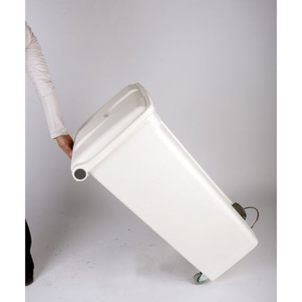 Pedaalemmer | Kunststof (Grijs/Blauw) | 90L | Klapdeksel | Hygiëne (HACCP) + Afvalscheiding | Wielen | 500x412x820(h)mm