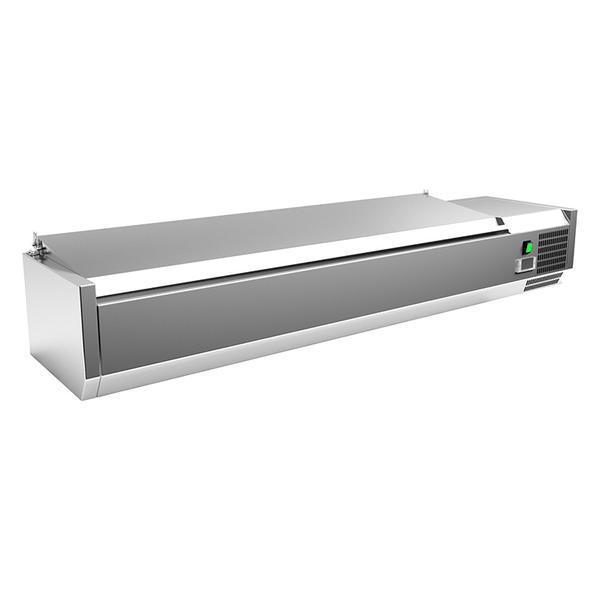 Opzetkoelvitrine | 7x 1/4 GN | 2°C tot 8°C | 1500x395x440(h)mm