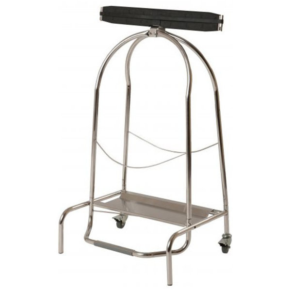 Afvalzakhouder | RVS (Glanzend) | 110L | Klemsluiting | Wielen (Geremd) | 550x425x940(h)mm