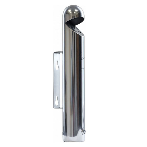 Wand-Asbak | Cilinder (Afdekkap) | RVS | 1.7L | Ø76x460(h)mm