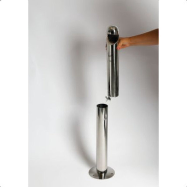 Rokerszuil | Cilinder (Afdekkap) | RVS | 1.1L | Ø176x910(h)mm