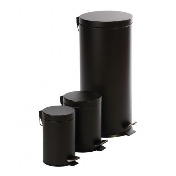 Pedaalemmer | Metaal (Zwart) | 5L | Klapdeksel | Ø203x284(h)mm