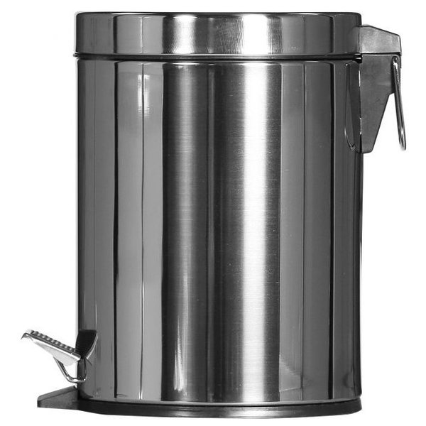 Pedaalemmer | RVS (Glanzend) | 5L | Klapdeksel | Ø203x284(h)mm