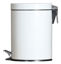 Probbax Pedaalemmer | Metaal (Wit) | 5L | Klapdeksel | Ø203x284(h)mm 