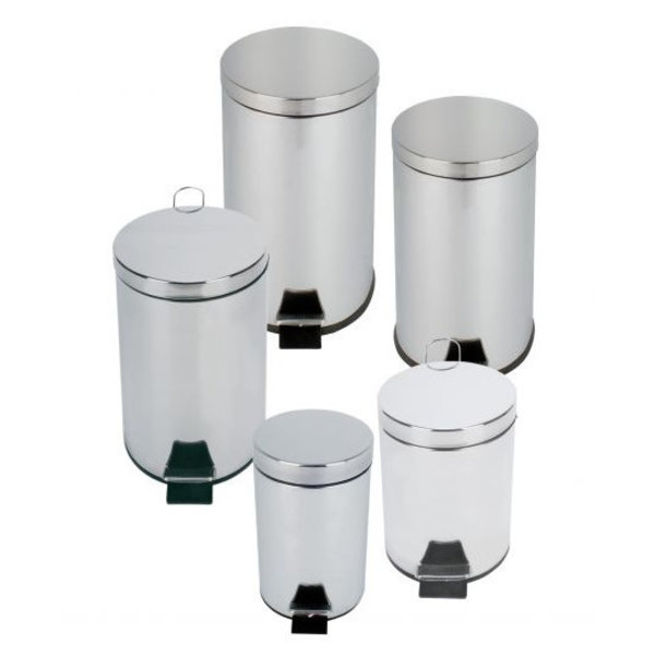 Pedaalemmer | RVS (Glanzend) | 12L | Klapdeksel | Ø248x400(h)mm