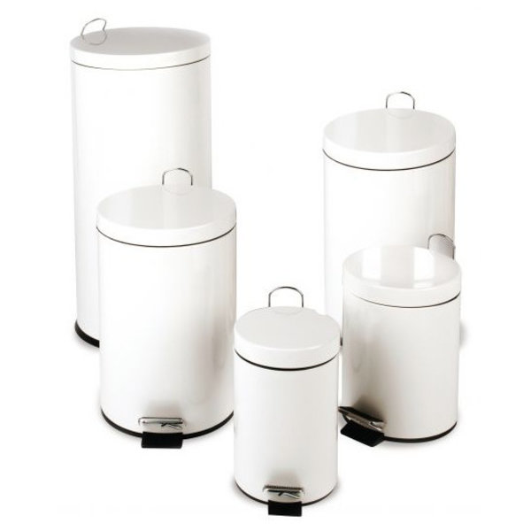 Pedaalemmer | Kunststof (Wit) | 12L | Klapdeksel | Ø248x400(h)mm