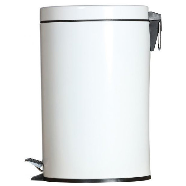 Pedaalemmer | Kunststof (Wit) | 12L | Klapdeksel | Ø248x400(h)mm