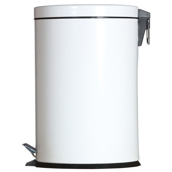 Pedaalemmer | Metaal (Wit) | 20L | Klapdeksel | Ø292x445(h)mm