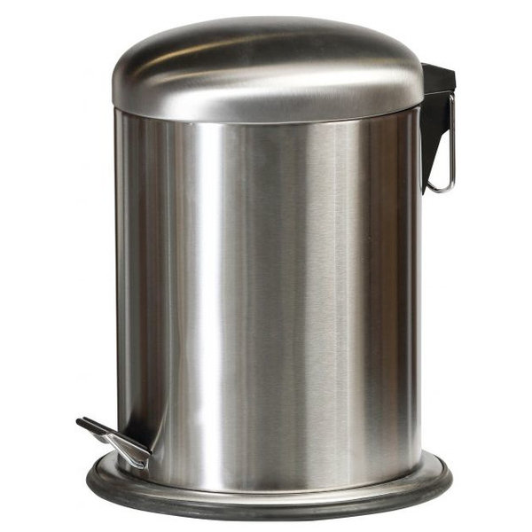 Pedaalemmer | RVS (Geborsteld) | 5L | Klapdeksel | Ø240x310(h)mm