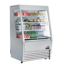 Polar Koelvitrine Multideck | 390L | Grijs | +2°C tot +12°C | 4 schappen | 918x792x1450(h)mm