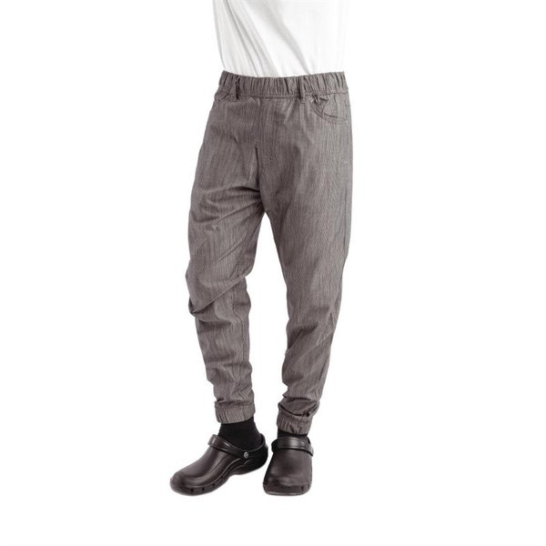 Chef Works Urban jogger 257 koksbroek zwart/wit fijn gestreept | 76% katoen/24% polyester