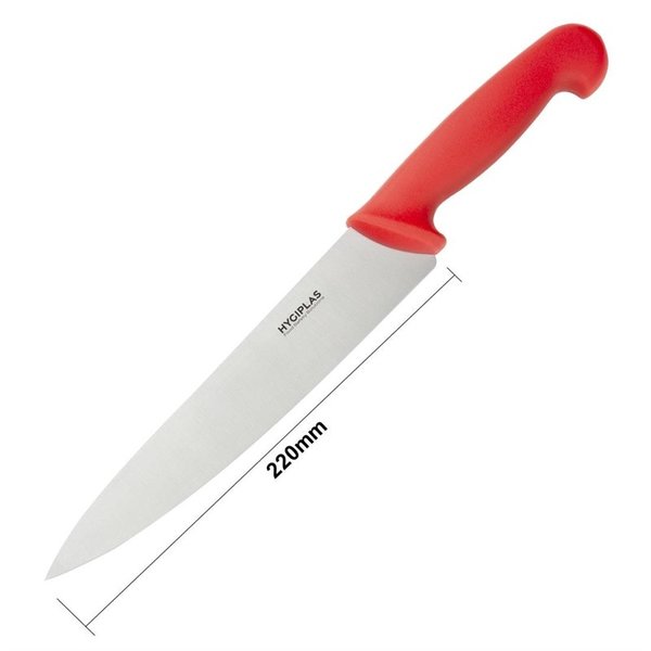 Koksmes RVS rood | 21,5(l)cm