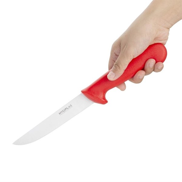 Uitbeenmes RVS rood | 15,3(l)cm