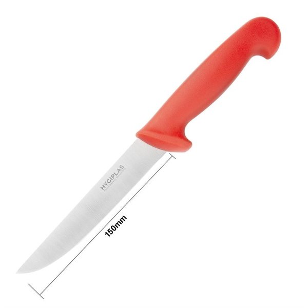 Uitbeenmes RVS rood | 15,3(l)cm