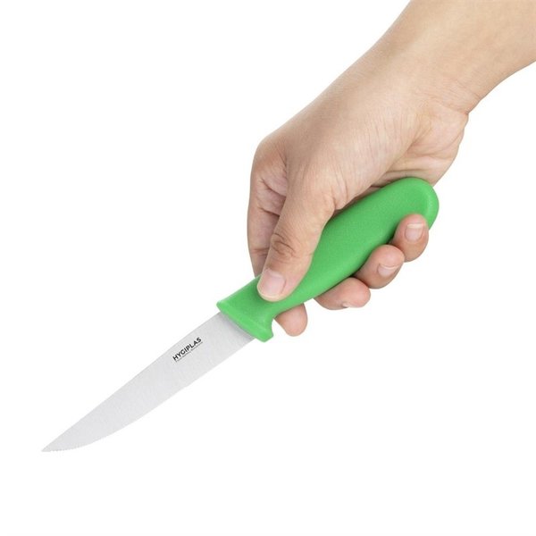 Groente mes gekarteld RVS groen | 10(l)cm