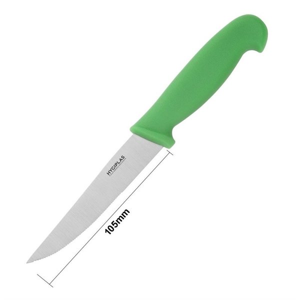 Groente mes gekarteld RVS groen | 10(l)cm