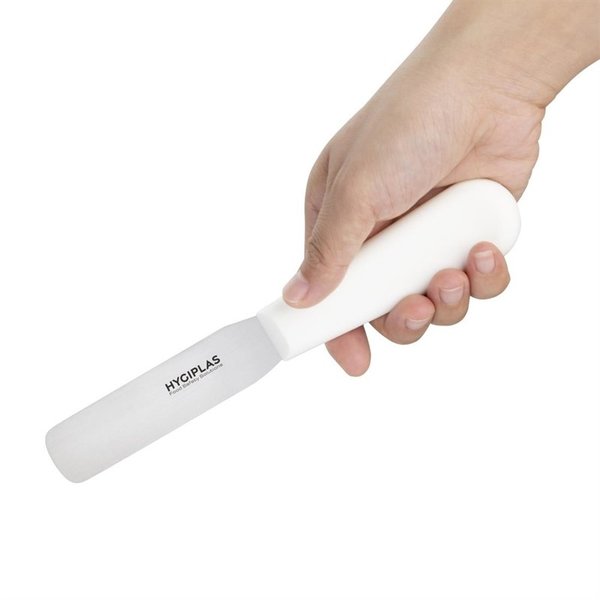 Paletmes recht RVS wit | 10(l)cm