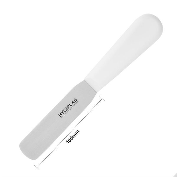 Paletmes recht RVS wit | 10(l)cm