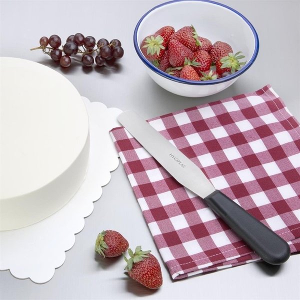Paletmes recht RVS zwart | 15(l)cm