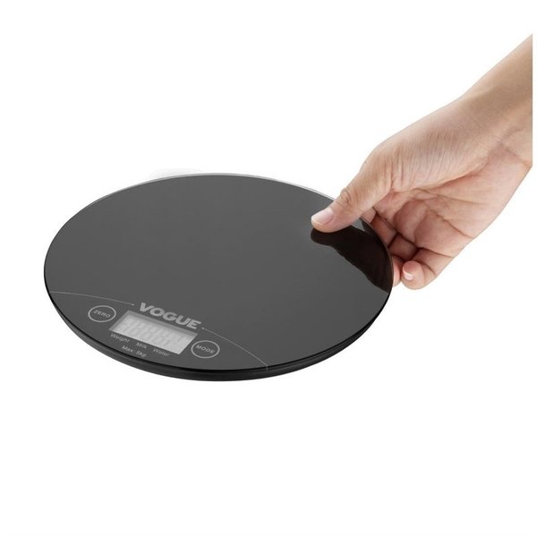 Weegschaal rond digitaal | Cap. 5 kg | 185(Ø)x15(h)mm