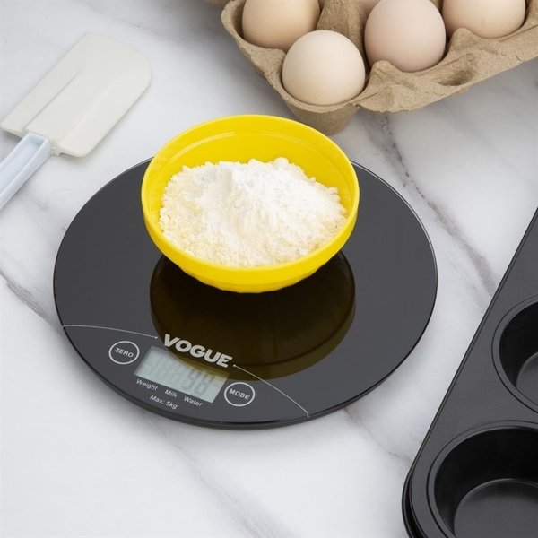 Weegschaal rond digitaal | Cap. 5 kg | 185(Ø)x15(h)mm