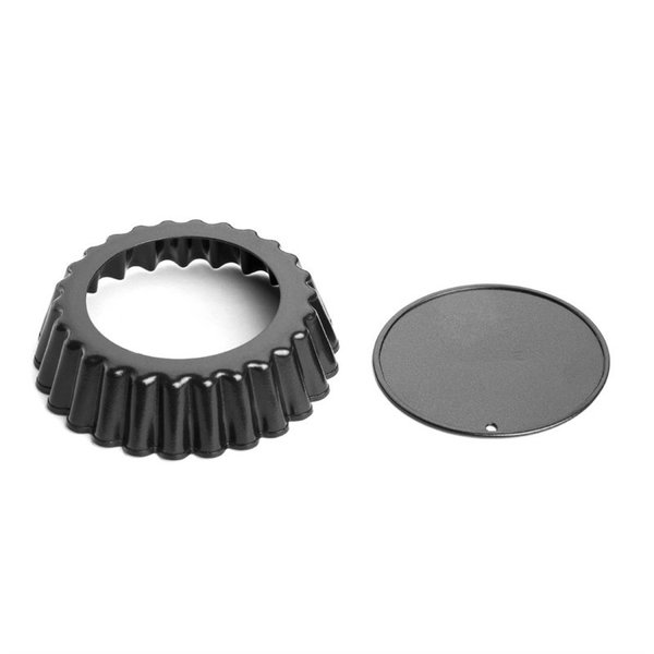 Quichevorm met losse bodem koolstofstaal | 3 stuks | 8(Ø)x2(h)cm