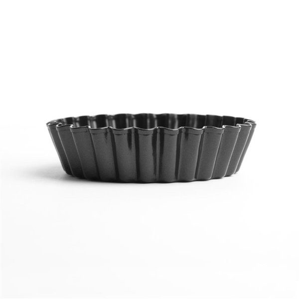 Quichevorm met losse bodem koolstofstaal | 3 stuks | 8(Ø)x2(h)cm
