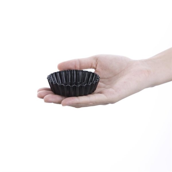 Quichevorm met losse bodem koolstofstaal | 3 stuks | 8(Ø)x2(h)cm