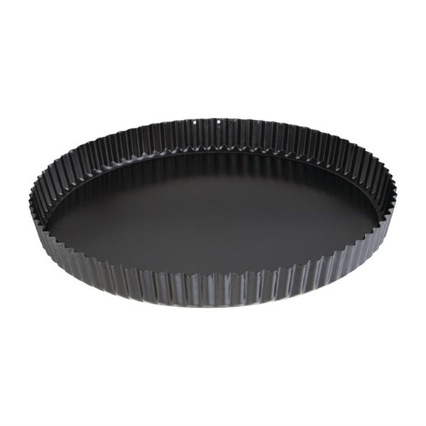 Quichevorm met losse bodem carbonstaal | 30(Ø)x3,5(h)cm