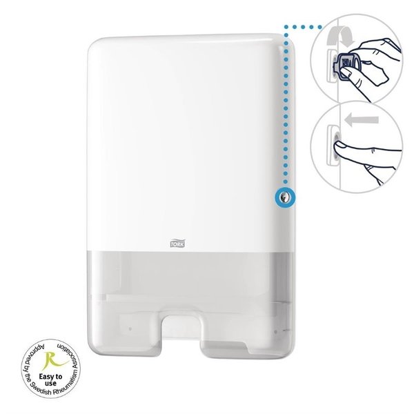 Multifold handdoekdispenser wit | Voor: FA705,DL931,Y038 | 302x102x444(h)mm