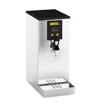 Buffalo Heetwaterdispenser | RVS/Zwart | 10L | 70°C/96°C | 3kW (230V) | Wateraansluiting | Dubbelwandig | Lekbak | 255x446x560(h)mm