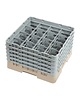 Cambro Vaatwaskorf met 16 compartimenten | Max hoogte 25,7cm | 500x500x308(h)mm 