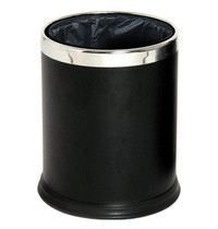 Probbax Afvalbak | Metaal (RVS/Zwart) | 10L | Open | Ø225x275(h)mm 